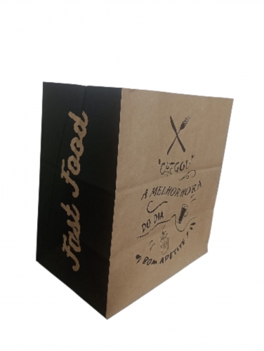 Saco de Papel Kraft para Delivery/Fast Food G COM 50